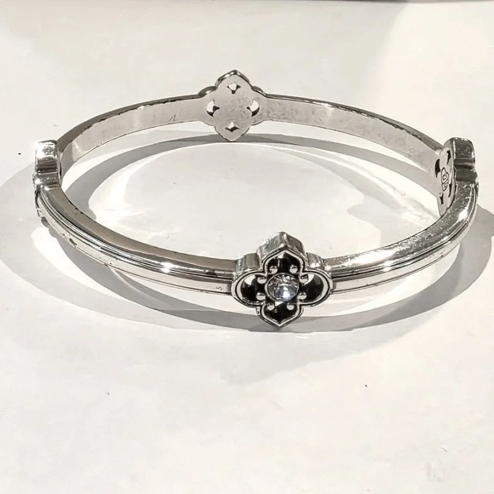 Brighton Toledo Silver Bracelet with‎ Floral Swarovski Crystal Accents